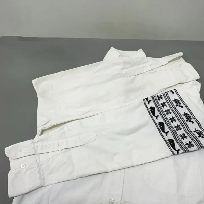 Thom Browne Thom Browne White Whale Embroidery Shirt Size US M / EU 48-50 / 2 - 10 Thumbnail