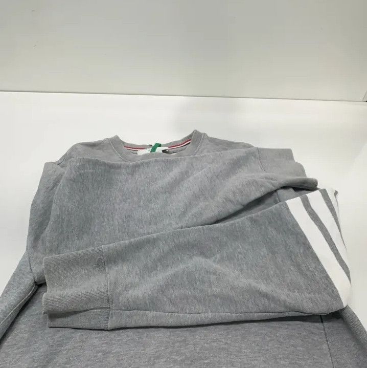 Thom Browne Thom Browne Classic Gray Sweatshirt with Stripe Detail Size US M / EU 48-50 / 2 - 12 Thumbnail