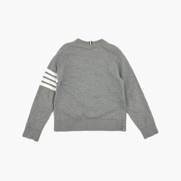 Thom Browne Thom Browne Classic Gray Sweatshirt with Stripe Detail Size US M / EU 48-50 / 2 - 3 Thumbnail