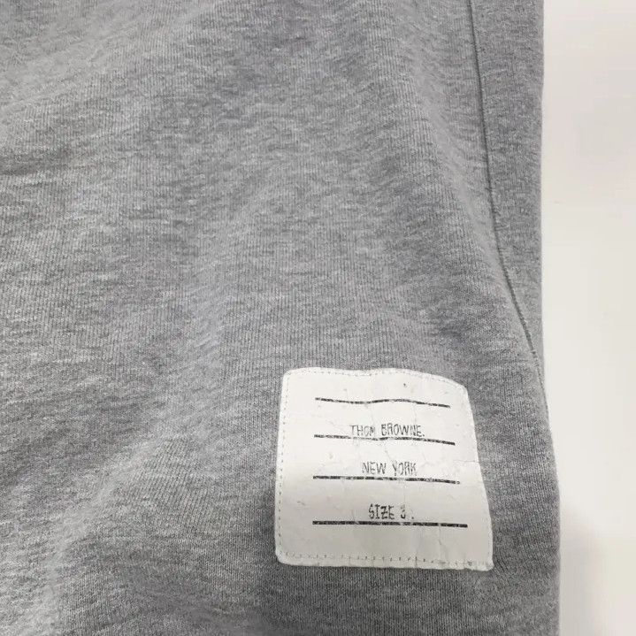 Thom Browne Thom Browne Classic Gray Sweatshirt with Stripe Detail Size US M / EU 48-50 / 2 - 5 Thumbnail