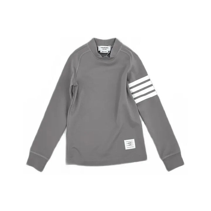 Thom Browne Thom Browne Gray Striped Sweater for Boys Size US M / EU 48-50 / 2 - 2 Thumbnail