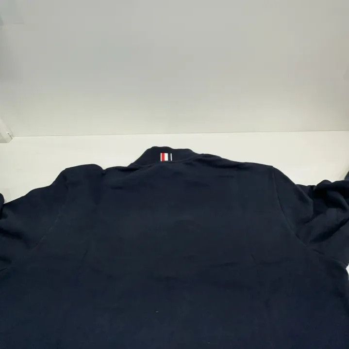 Thom Browne Thom Browne Blue Striped Half-Zip Sweatshirt Size US XXS / EU 40 - 16 Thumbnail