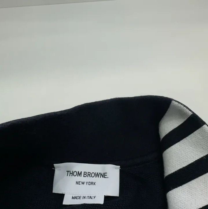 Thom Browne Thom Browne Blue Striped Half-Zip Sweatshirt Size US XXS / EU 40 - 6 Thumbnail
