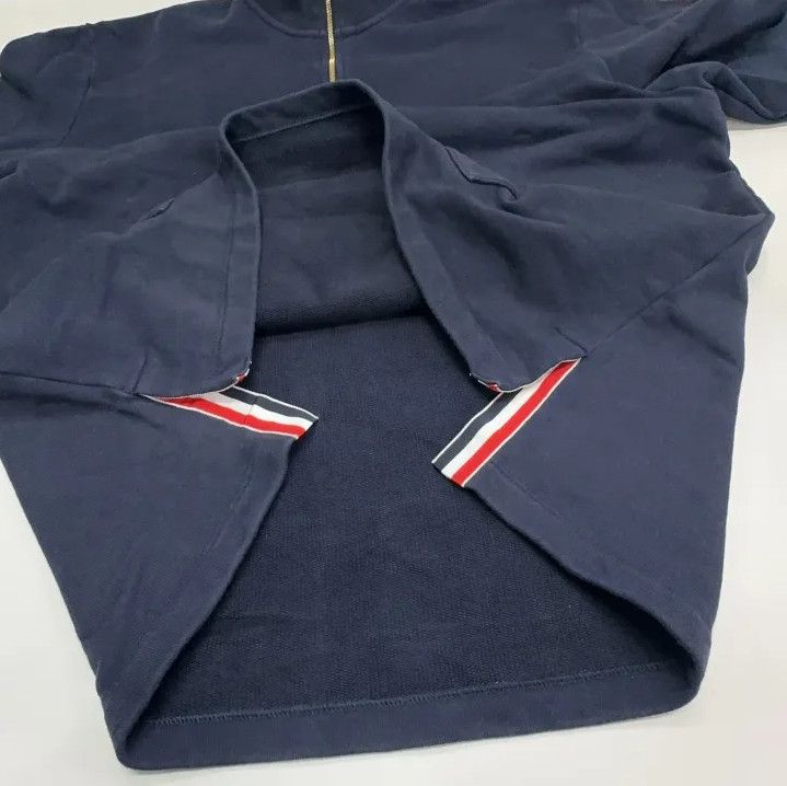 Thom Browne Thom Browne Blue Striped Half-Zip Sweatshirt Size US XXS / EU 40 - 12 Thumbnail