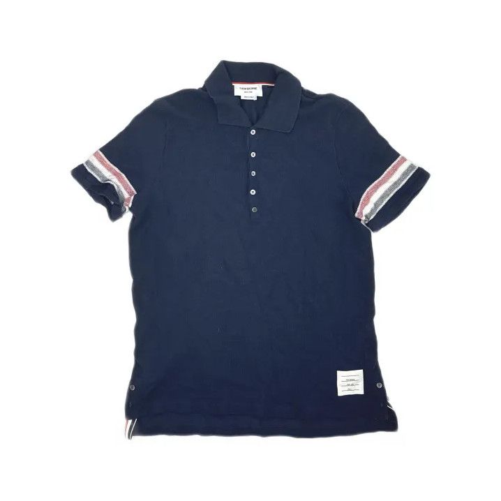 Thom Browne Thom Browne Color-Blocked Stripe Polo Shirt Size US L / EU 52-54 / 3 - 2 Thumbnail