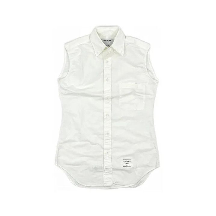Thom Browne Thom Browne Sleeveless Oxford Shirt for Men Size US S / EU 44-46 / 1 - 2 Thumbnail
