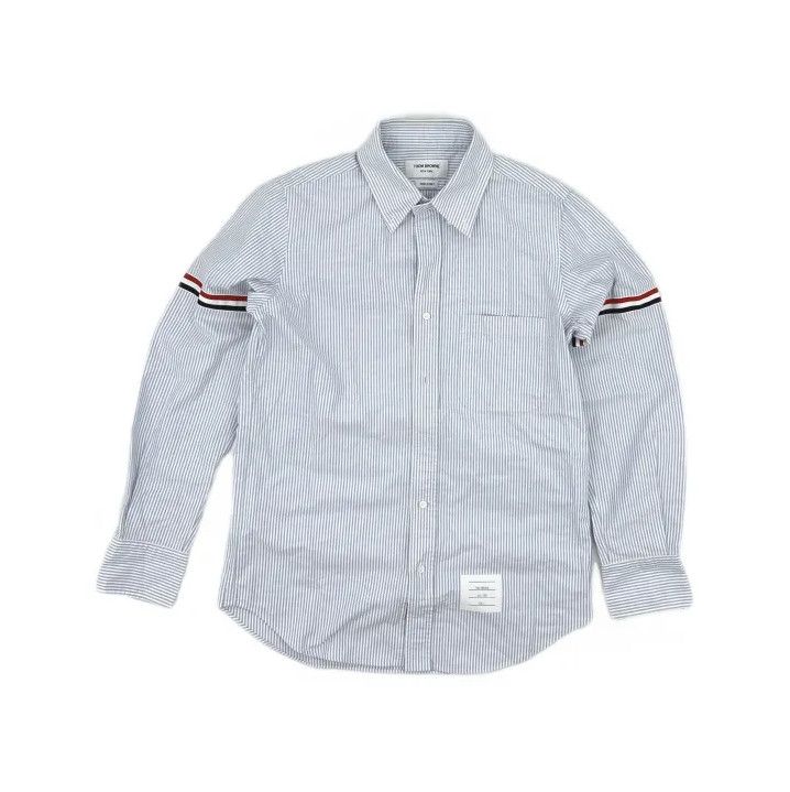 Thom Browne Thom Browne Striped Oxford Long Sleeve Shirt Size US S / EU 44-46 / 1 - 2 Thumbnail