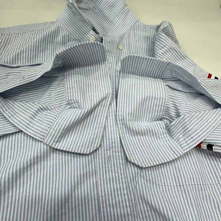 Thom Browne Thom Browne Striped Oxford Long Sleeve Shirt Size US S / EU 44-46 / 1 - 10 Thumbnail