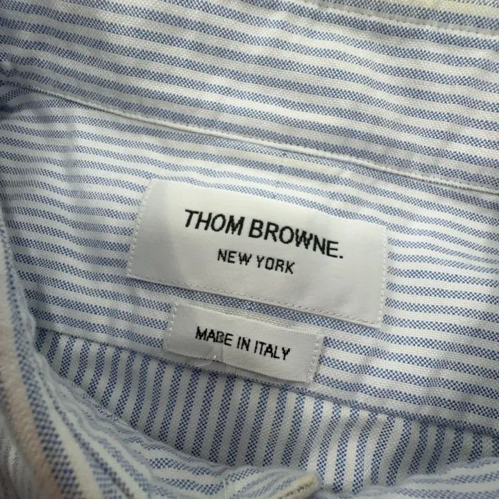 Thom Browne Thom Browne Striped Oxford Long Sleeve Shirt Size US S / EU 44-46 / 1 - 4 Thumbnail