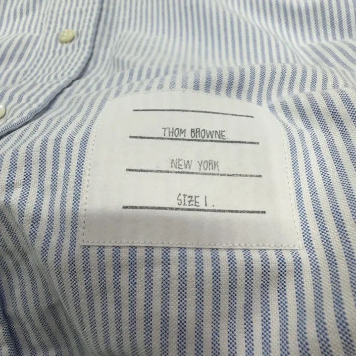 Thom Browne Thom Browne Striped Oxford Long Sleeve Shirt Size US S / EU 44-46 / 1 - 5 Thumbnail