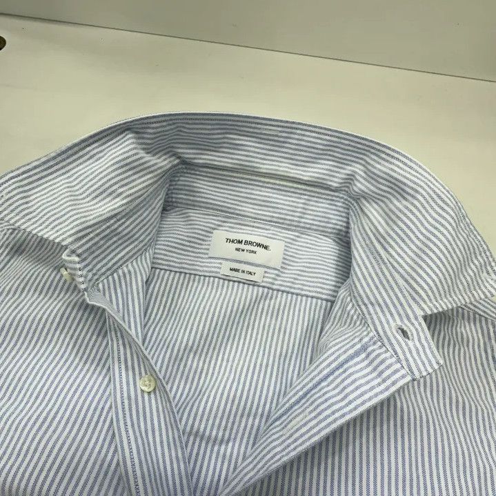 Thom Browne Thom Browne Striped Oxford Long Sleeve Shirt Size US S / EU 44-46 / 1 - 8 Thumbnail