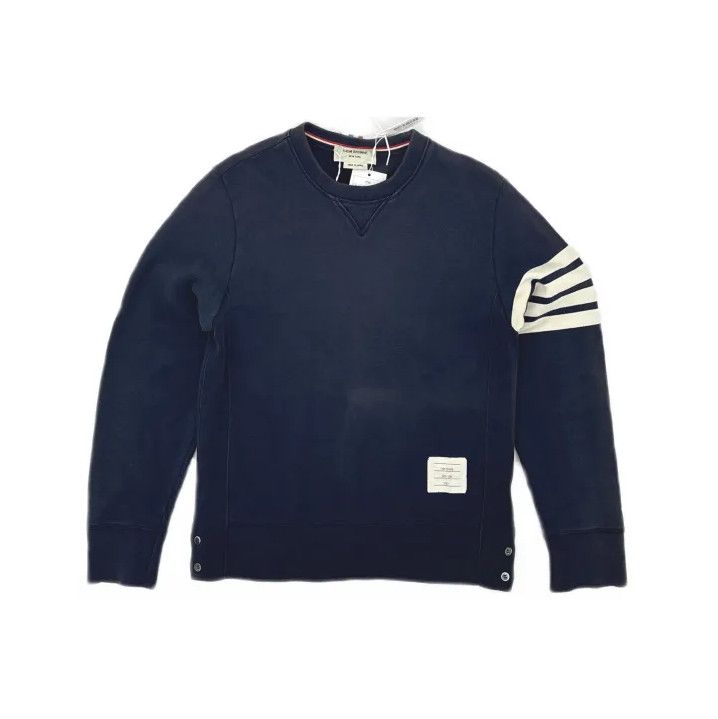 Thom Browne Thom Browne Classic Navy Crewneck Sweatshirt Size US S / EU 44-46 / 1 - 2 Thumbnail