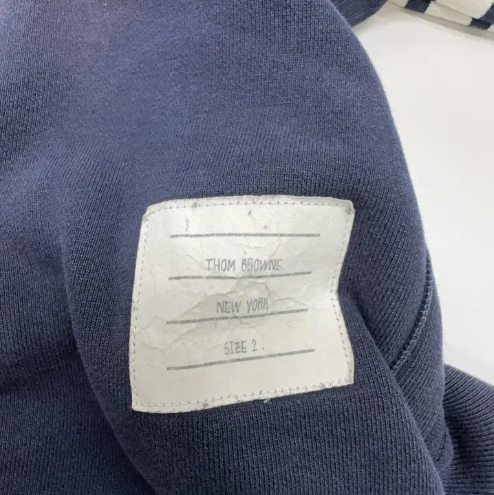 Thom Browne Thom Browne Classic Navy Crewneck Sweatshirt Size US S / EU 44-46 / 1 - 6 Thumbnail