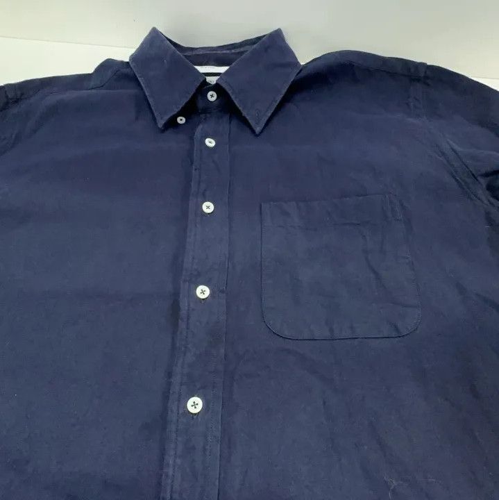 Thom Browne Thom Browne Classic Navy Long Sleeve Shirt Size US L / EU 52-54 / 3 - 8 Thumbnail