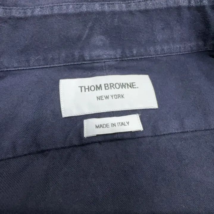 Thom Browne Thom Browne Classic Navy Long Sleeve Shirt Size US L / EU 52-54 / 3 - 4 Thumbnail