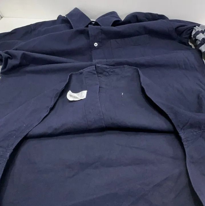 Thom Browne Thom Browne Classic Navy Long Sleeve Shirt Size US L / EU 52-54 / 3 - 10 Thumbnail