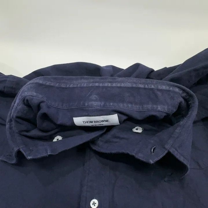 Thom Browne Thom Browne Classic Navy Long Sleeve Shirt Size US L / EU 52-54 / 3 - 7 Thumbnail