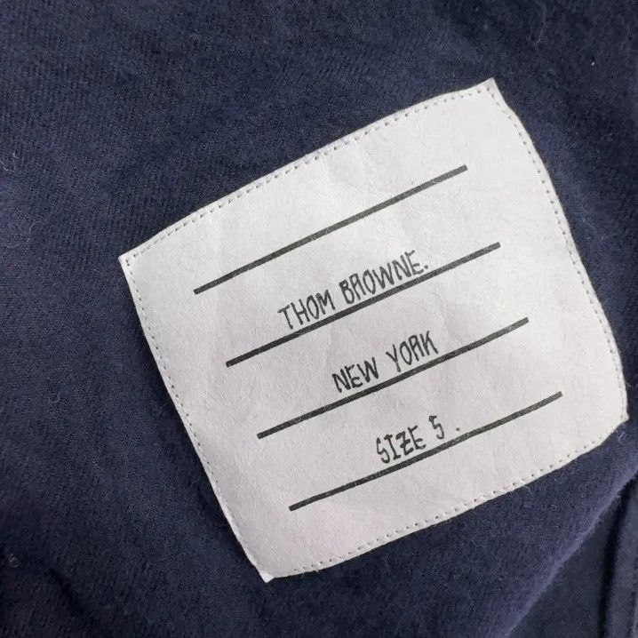 Thom Browne Thom Browne Classic Navy Long Sleeve Shirt Size US L / EU 52-54 / 3 - 5 Thumbnail