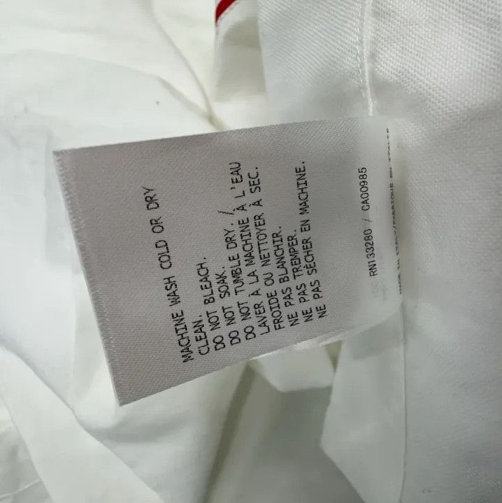 Thom Browne Thom Browne White Satin Oxford Long Sleeve Shirt Size US L / EU 52-54 / 3 - 6 Thumbnail