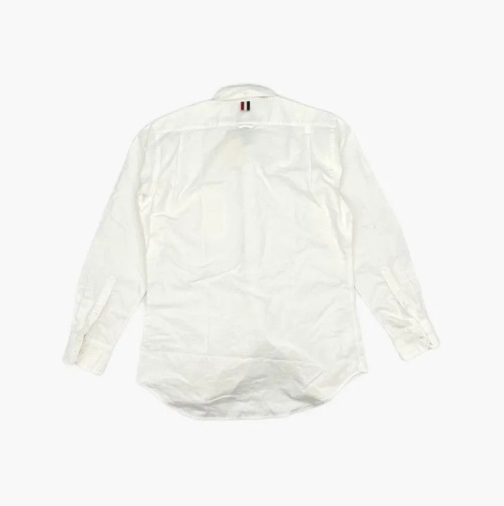 Thom Browne Thom Browne White Satin Oxford Long Sleeve Shirt Size US L / EU 52-54 / 3 - 3 Thumbnail