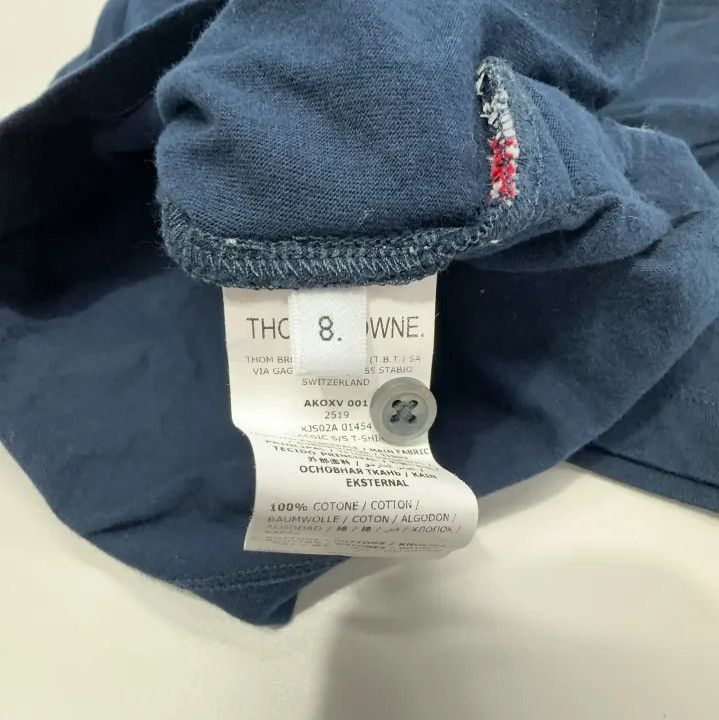 Thom Browne Thom Browne Navy Blue Short Sleeve T-shirt Size US M / EU 48-50 / 2 - 4 Thumbnail
