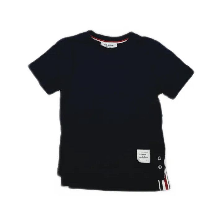 Thom Browne Thom Browne Navy Blue Short Sleeve T-shirt Size US M / EU 48-50 / 2 - 2 Thumbnail