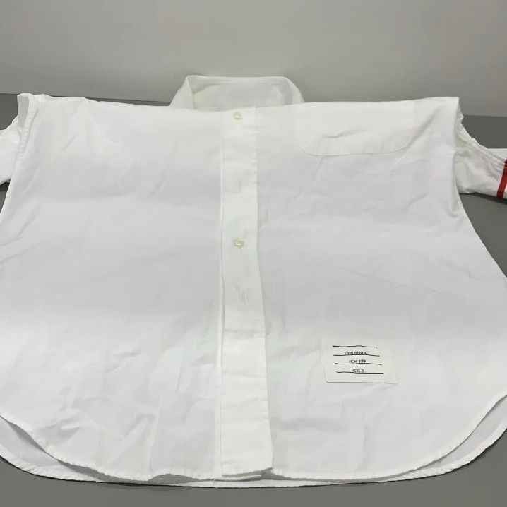 Thom Browne Thom Browne Classic Long Sleeve Striped Shirt Size US M / EU 48-50 / 2 - 12 Thumbnail