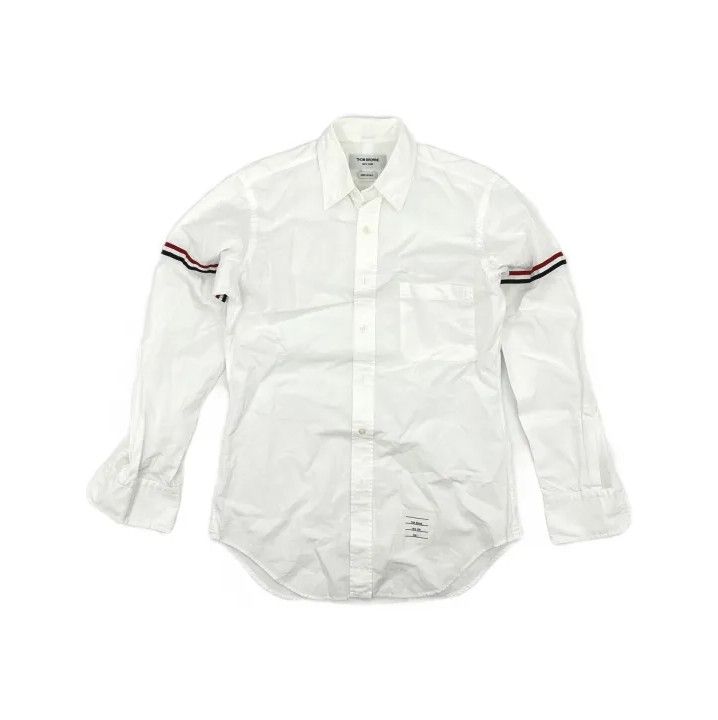 Thom Browne Thom Browne Classic Long Sleeve Striped Shirt Size US M / EU 48-50 / 2 - 2 Thumbnail