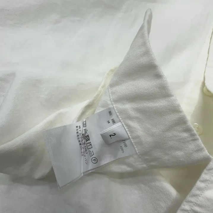 Thom Browne Thom Browne White Striped Long Sleeve Shirt Size US S / EU 44-46 / 1 - 5 Thumbnail