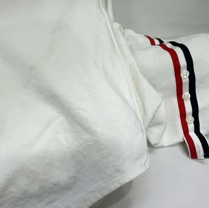 Thom Browne Thom Browne White Striped Long Sleeve Shirt Size US S / EU 44-46 / 1 - 13 Thumbnail