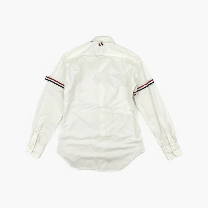 Thom Browne Thom Browne White Striped Long Sleeve Shirt Size US S / EU 44-46 / 1 - 3 Thumbnail