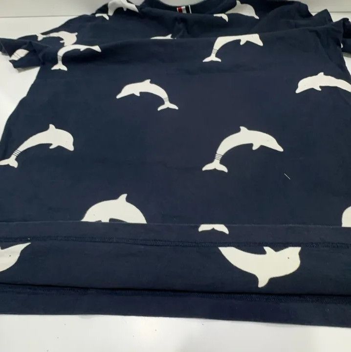 Thom Browne Thom Browne Dolphin Print Short Sleeve Tee Size US M / EU 48-50 / 2 - 11 Thumbnail