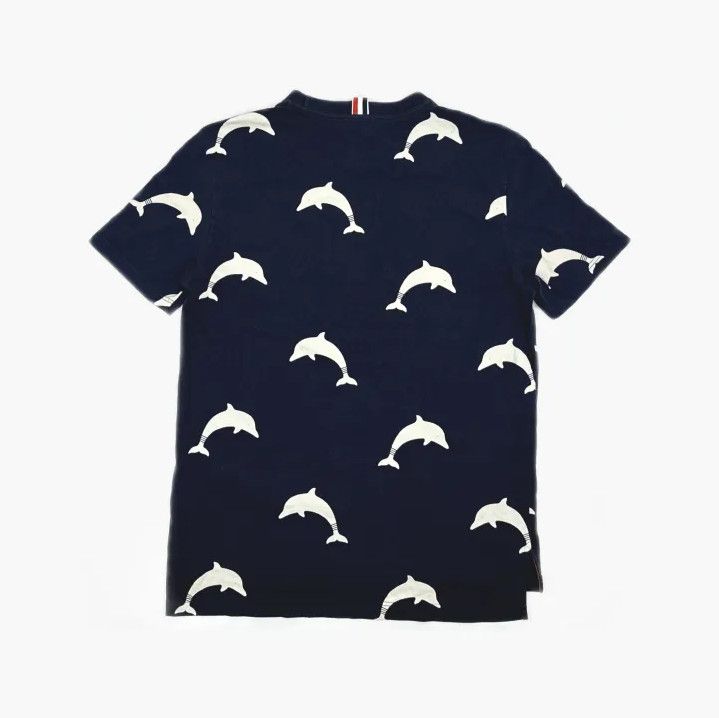 Thom Browne Thom Browne Dolphin Print Short Sleeve Tee Size US M / EU 48-50 / 2 - 3 Thumbnail