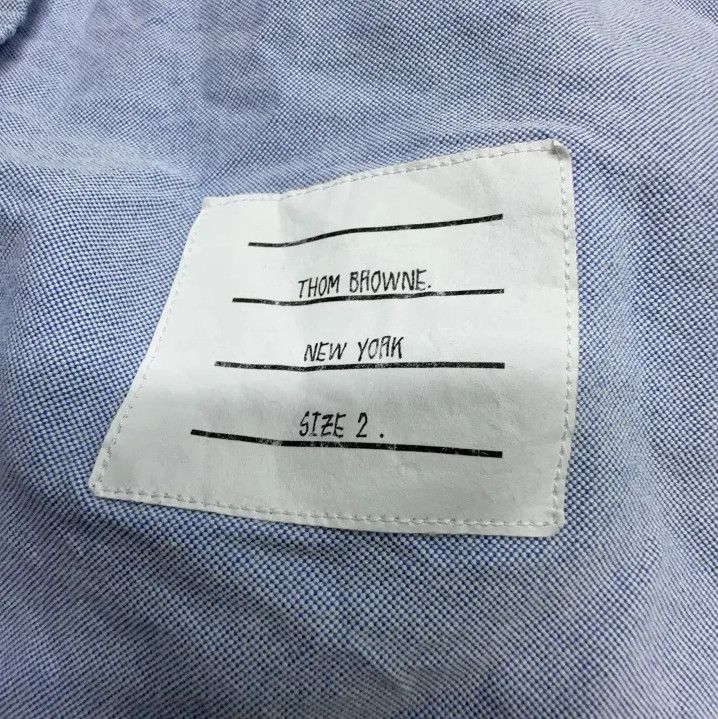 Thom Browne Thom Browne Long Sleeve Cotton Shirt for Men Size US S / EU 44-46 / 1 - 4 Thumbnail