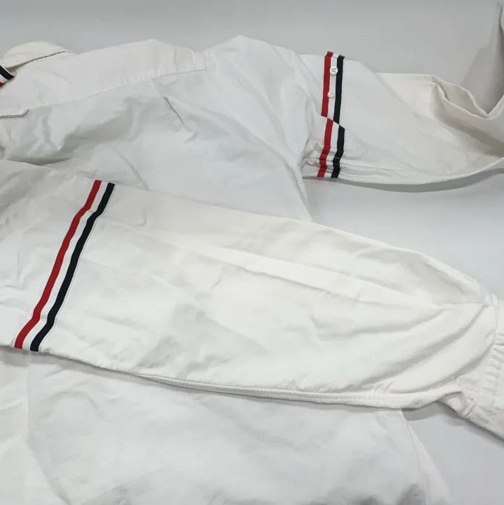 Thom Browne Thom Browne White Striped Long Sleeve Shirt Size US M / EU 48-50 / 2 - 17 Thumbnail
