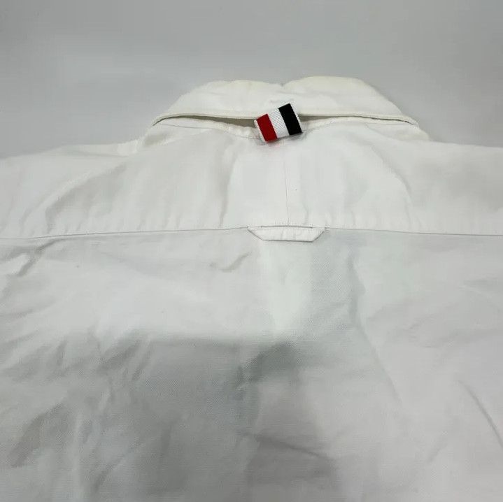 Thom Browne Thom Browne White Striped Long Sleeve Shirt Size US M / EU 48-50 / 2 - 12 Thumbnail