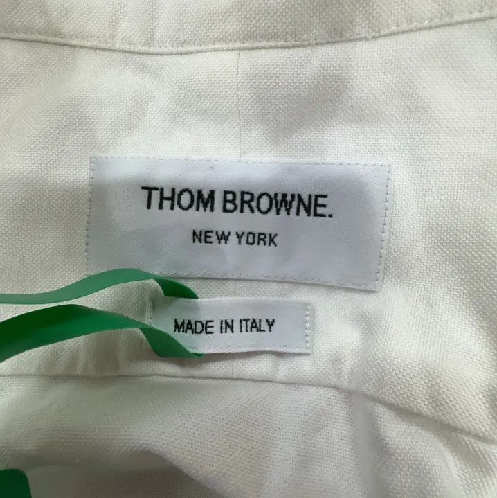 Thom Browne Thom Browne White Striped Long Sleeve Shirt Size US M / EU 48-50 / 2 - 4 Thumbnail