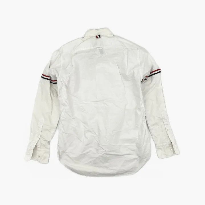 Thom Browne Thom Browne White Striped Long Sleeve Shirt Size US M / EU 48-50 / 2 - 3 Thumbnail