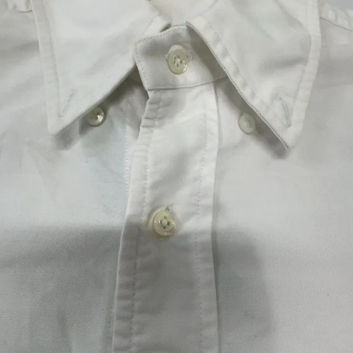 Thom Browne Thom Browne White Striped Long Sleeve Shirt Size US M / EU 48-50 / 2 - 7 Thumbnail