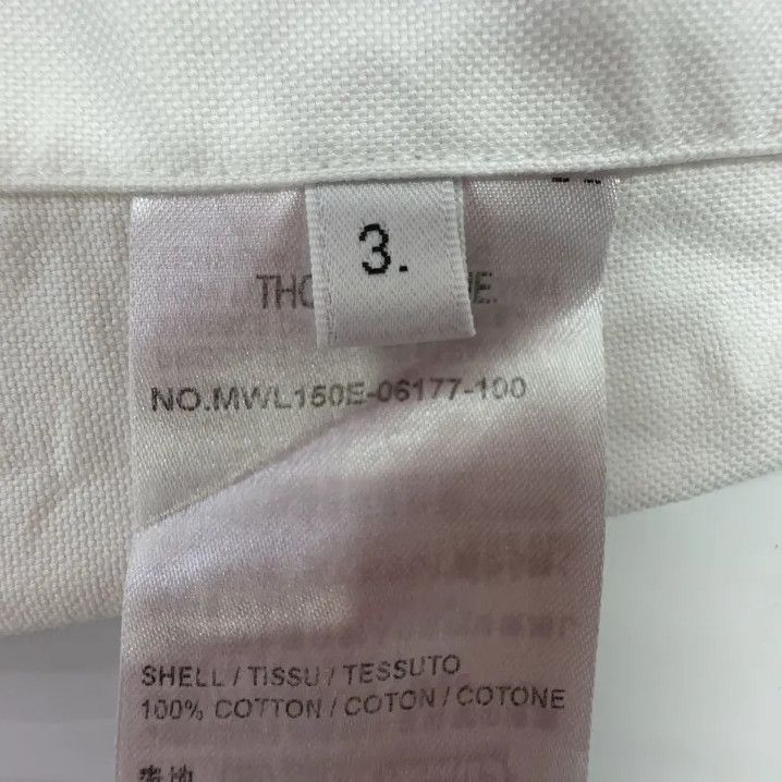 Thom Browne Thom Browne White Striped Long Sleeve Shirt Size US M / EU 48-50 / 2 - 5 Thumbnail