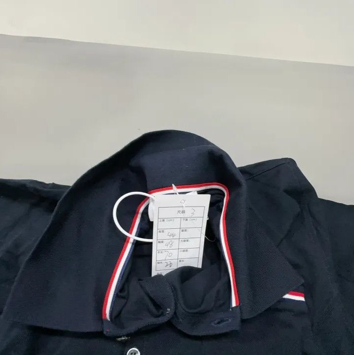 Thom Browne Thom Browne Navy Short Sleeve Polo Shirt Size US L / EU 52-54 / 3 - 7 Thumbnail