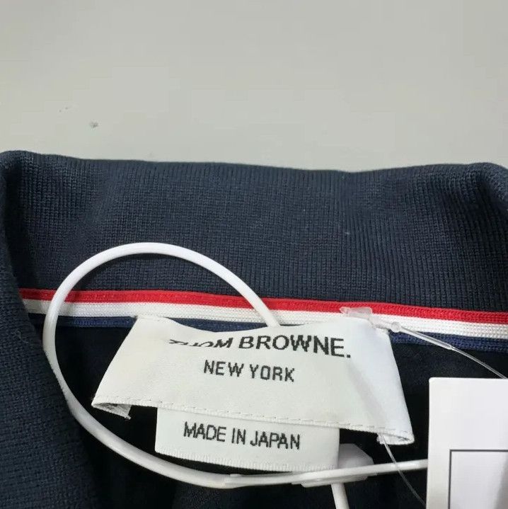 Thom Browne Thom Browne Navy Short Sleeve Polo Shirt Size US L / EU 52-54 / 3 - 5 Thumbnail