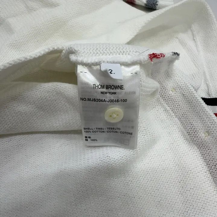 Thom Browne Thom Browne White Striped Short Sleeve T-Shirt Size US S / EU 44-46 / 1 - 2 Thumbnail