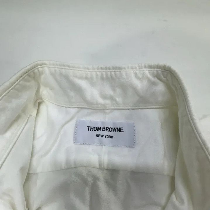 Thom Browne Thom Browne White Long Sleeve Casual Shirt Size US S / EU 44-46 / 1 - 4 Thumbnail
