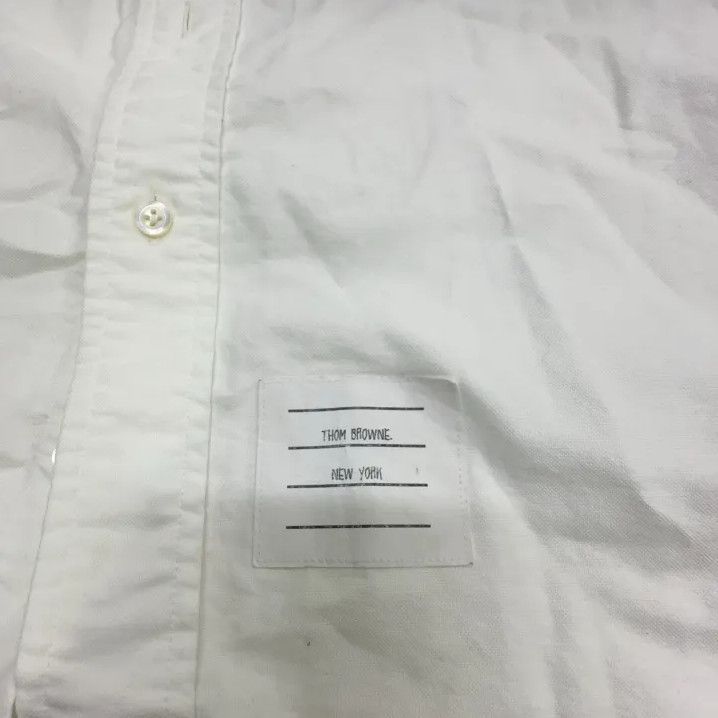 Thom Browne Thom Browne White Long Sleeve Casual Shirt Size US S / EU 44-46 / 1 - 5 Thumbnail