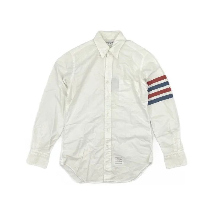 Thom Browne Thom Browne White Long Sleeve Casual Shirt Size US S / EU 44-46 / 1 - 2 Thumbnail