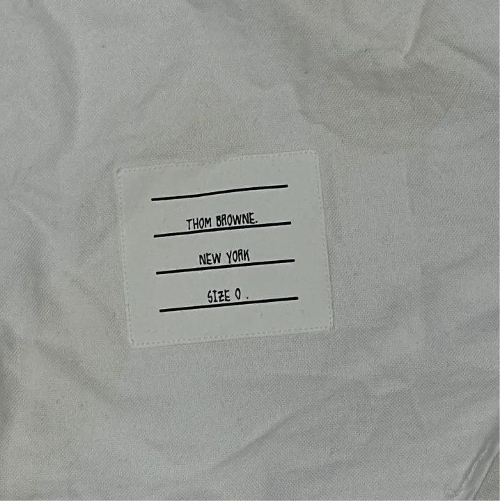 Thom Browne Thom Browne White Long Sleeve Shirt with Stripes Size US M / EU 48-50 / 2 - 3 Thumbnail