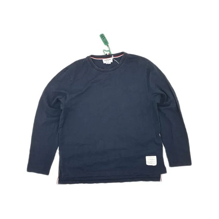 Thom Browne Thom Browne Long Sleeve Basic T-Shirt for Men Size US M / EU 48-50 / 2 - 2 Thumbnail