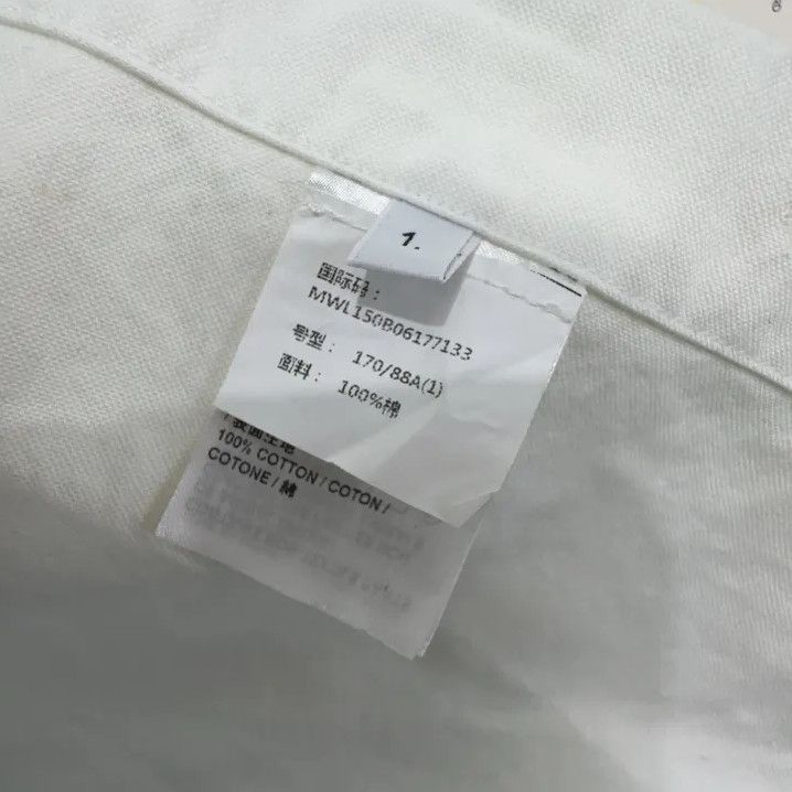 Thom Browne Thom Browne White Fitted Long Sleeve Shirt Size US S / EU 44-46 / 1 - 4 Thumbnail