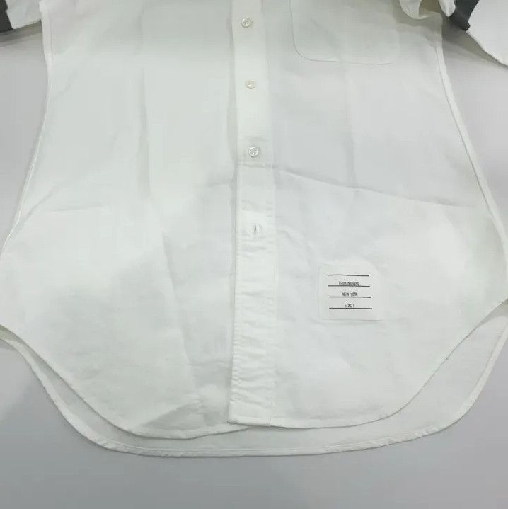 Thom Browne Thom Browne White Fitted Long Sleeve Shirt Size US S / EU 44-46 / 1 - 12 Thumbnail